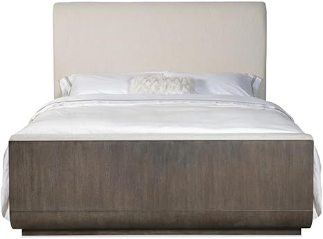 Hooker Furniture Modern Mood King Fabric Upholstered Panel Bed in Brown