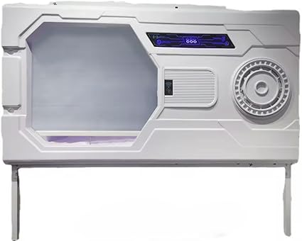 Sleeping Pod Capsule Bed with Digital Display, Sound Proof Design,Includes Matress (White), Indoor Use