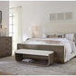 Hooker Furniture Modern Mood King Fabric Upholstered Panel Bed in Brown