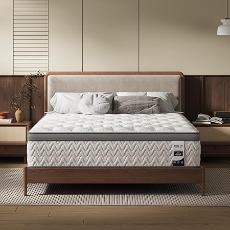 Twin Mattress 12 Inch, 5-Zone Deep SLEEP Firm Mattress with Extra Lumbar & Shoulder Support, Hotel Collection Hybrid Single Mattresses Pain Relief - Fiberglass Free & No Odor -365 Night Trial