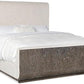 Hooker Furniture Modern Mood King Fabric Upholstered Panel Bed in Brown