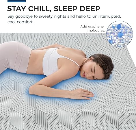 FATHOM Medium Queen Mattress 12 Inch Memory Foam Mattress Queen Size Bed in a Box for Back Pain Relief and Cool Sleep with Gel Foam and Removeable Fiberglass Free Cover, CertiPUR-US Certified
